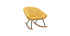Rocking chair tissu effet velours jaune moutarde KOK