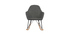 Rocking chair tissu gris anthracite pieds métal et frêne JHENE
