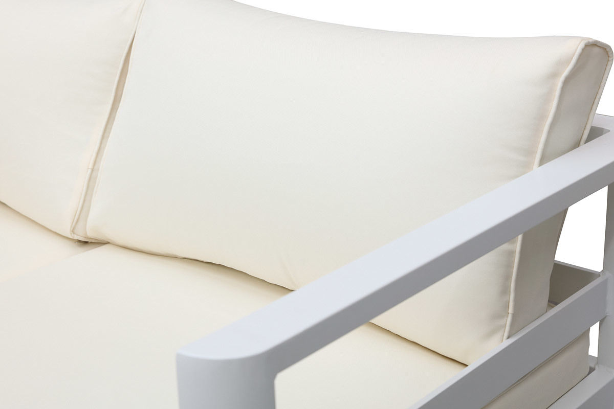 Salon de jardin design blanc avec table basse TONIGHT