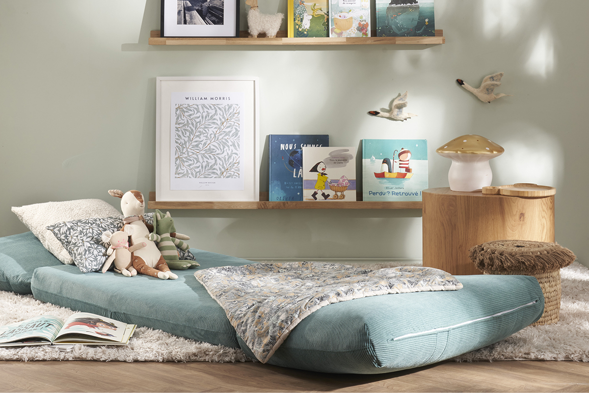 Support mural cadres photos - tagre linaire en bois clair chne L120 cm LINEA