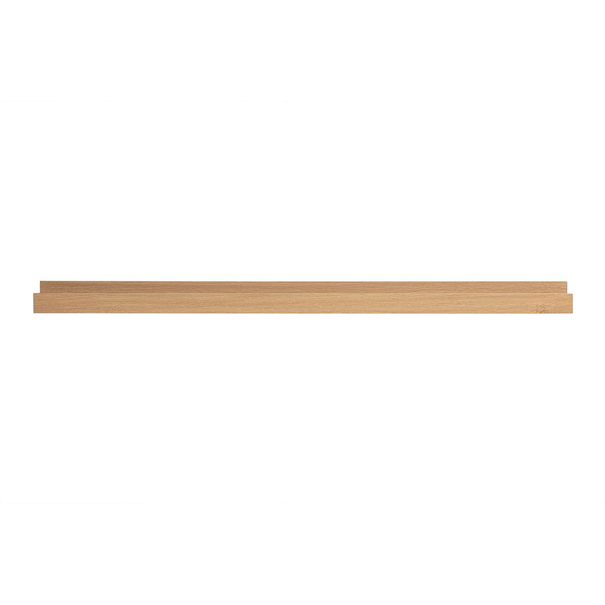 Support mural cadres photos - étagère linéaire en bois clair chêne L120 cm LINEA Support mural cadres photos - étagère linéaire en bois clair chêne L120 cm LINEA
