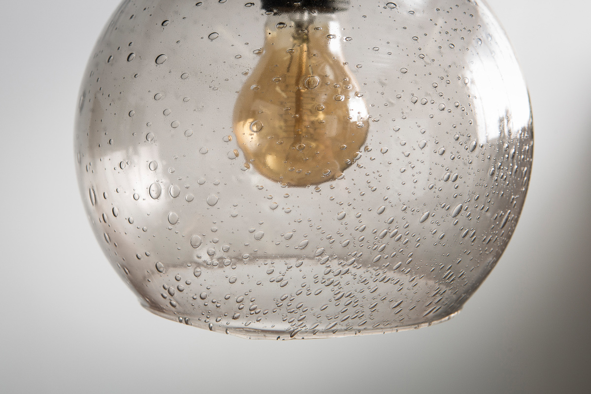 Suspension boule design verre fum� SPHERE