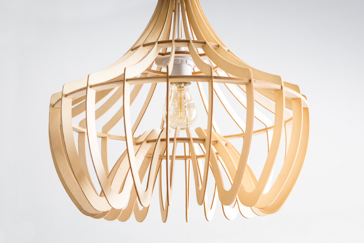 Suspension design bois clair MALIBU