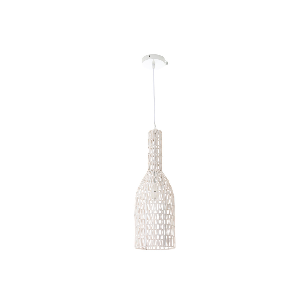 Suspension design en rotin blanc D19 cm PHILAE Suspension design en rotin blanc D19 cm PHILAE
