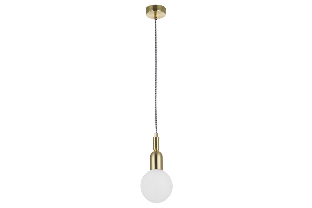 Suspension design m�tal laiton et globe verre BULB