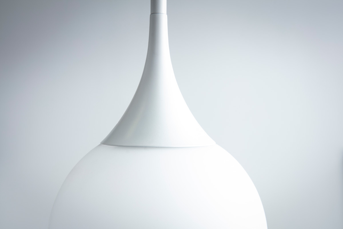 suspension design verre blanc 30 cm DUKE