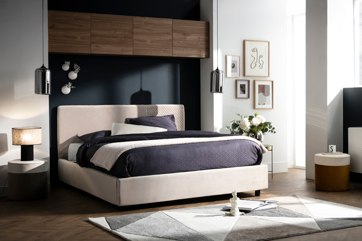 Suspension design verre souffl� transparent noir MILAN