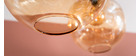 Suspension globe en verre ambré D30 cm DUNA