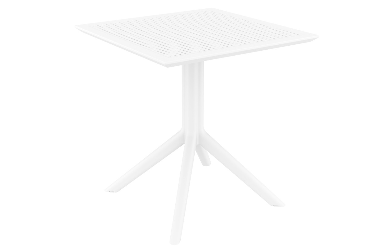 Table  manger carre design blanche intrieur / extrieur OSKOL