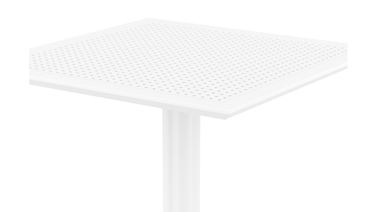Table à manger carrée design blanche intérieur / extérieur OSKOL