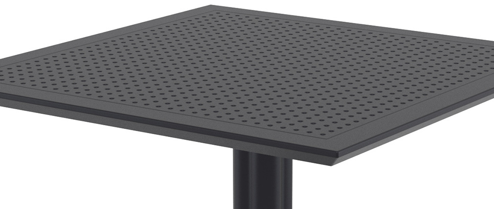 Table à manger carrée design noire intérieur / extérieur OSKOL