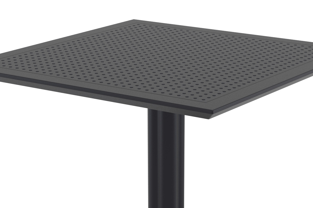 Table  manger carre design noire intrieur / extrieur OSKOL