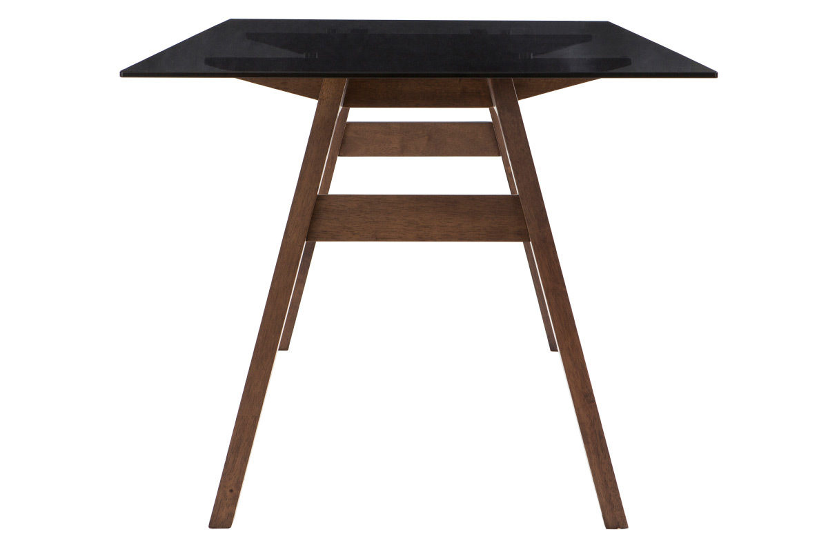 Table � manger design avec plateau en verre fum� noir 180 cm BACCO