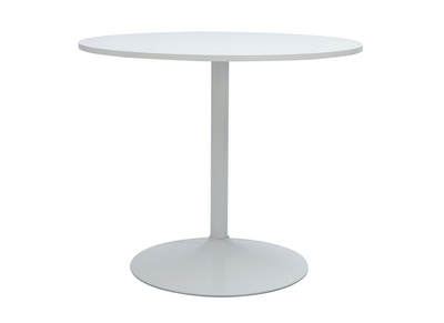 Table &agrave; manger design blanc D90 cm CALISTA
