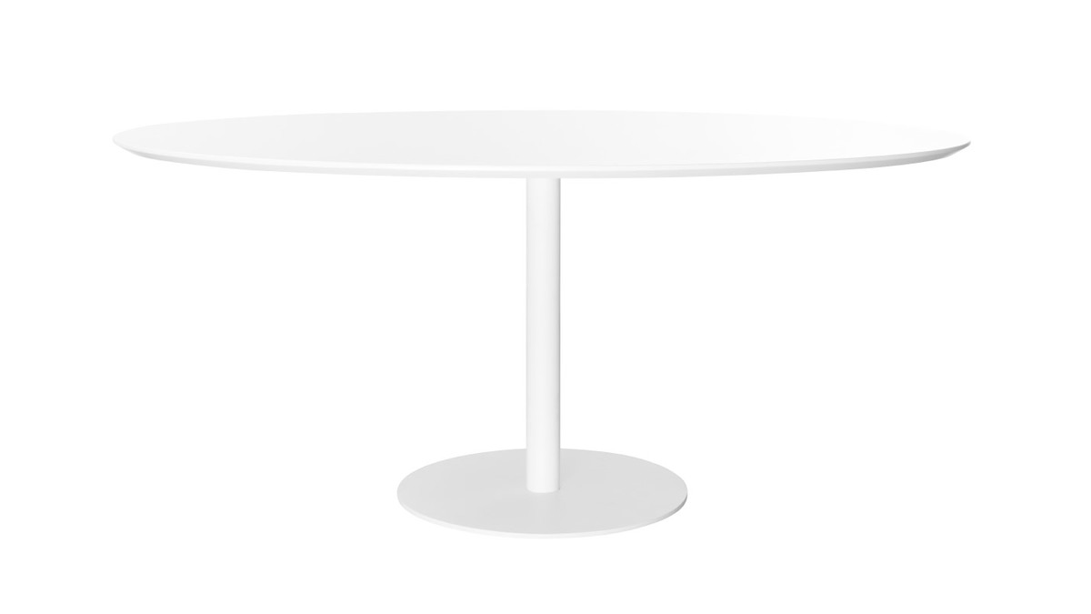 Table à manger design blanche ovale L169 cm HALIA