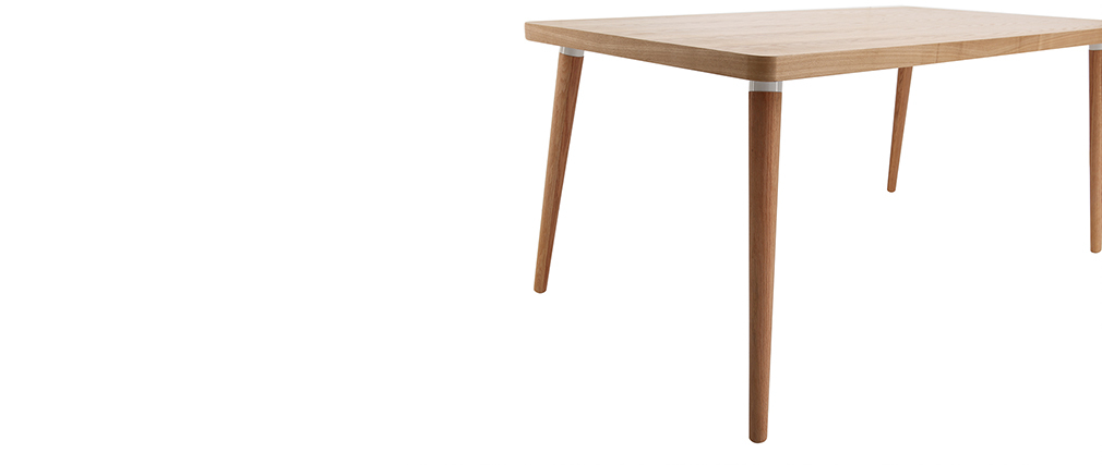 Table à manger design en chêne clair L160 cm TOTEM