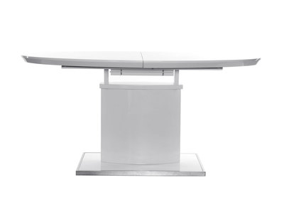 Table &agrave; manger design extensible blanche L160-200 cm CLEONES