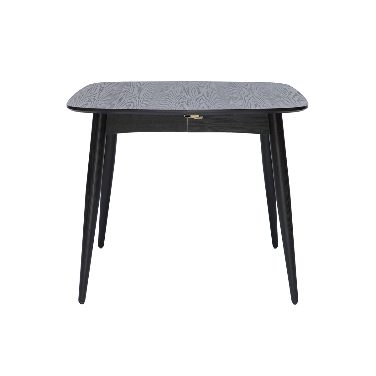 Table à manger design extensible noire L90-130 cm carrée NORDECO vue1
