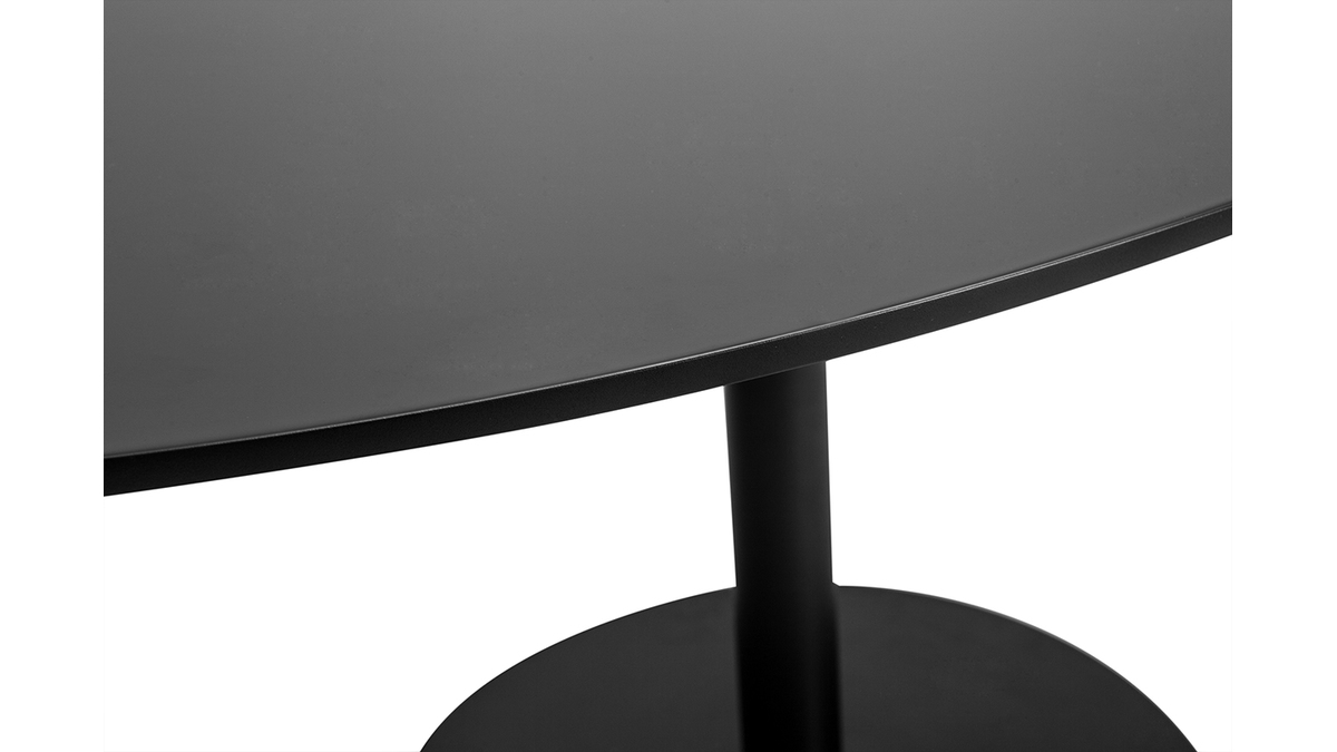Table à manger design noire ovale L170 cm HALIA