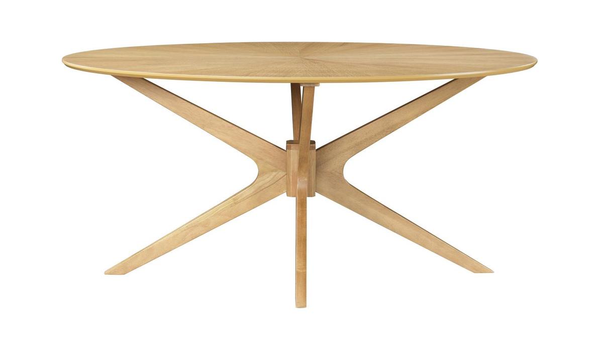 Table à manger design ovale chêne L160 cm DIELLI