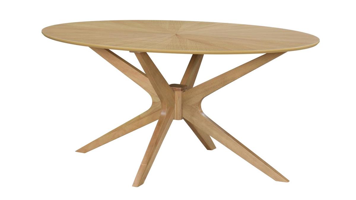 Table à manger design ovale chêne L160 cm DIELLI