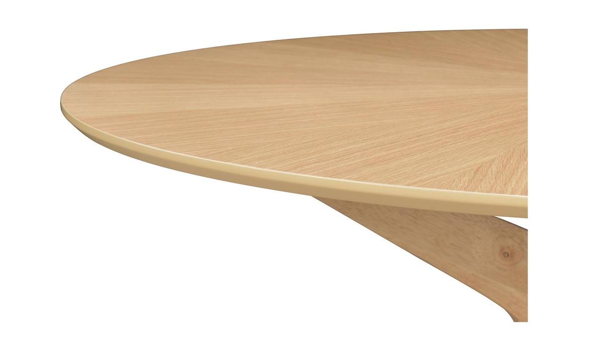 Table à manger design ronde chêne D120 cm DIELLI