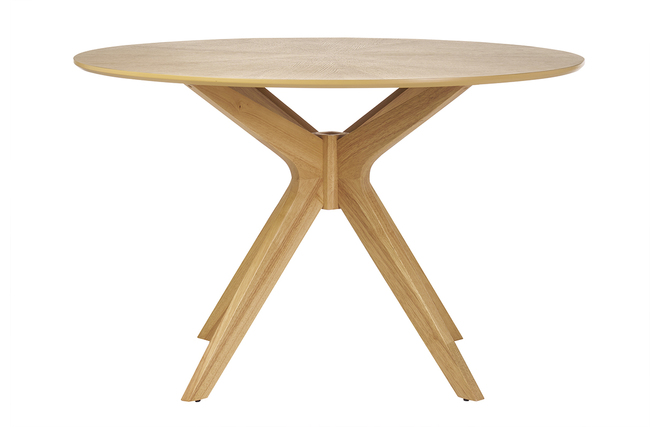 Table à manger design ronde chêne D120 cm DIELLI - Miliboo