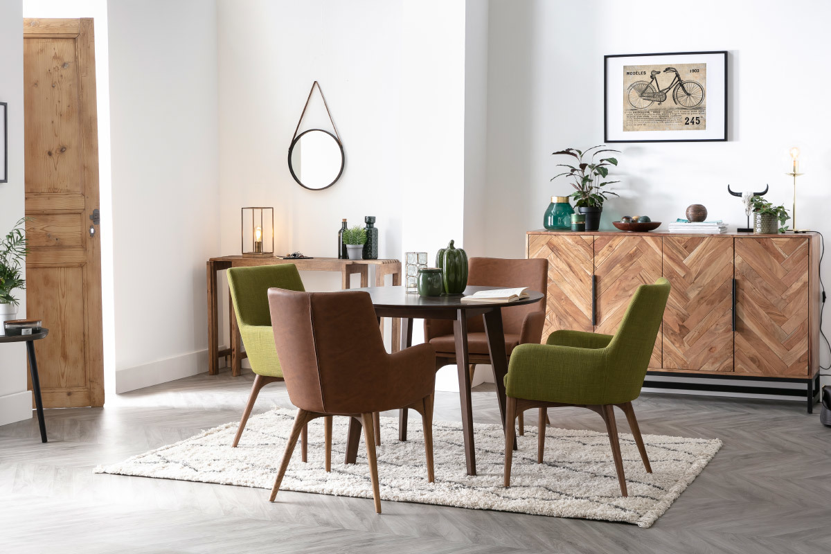 Table  manger design ronde D100 cm LEENA