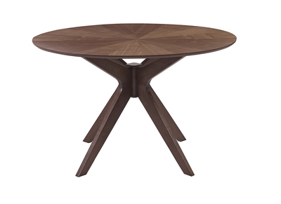 Table à manger design ronde noyer D120 cm DIELLI