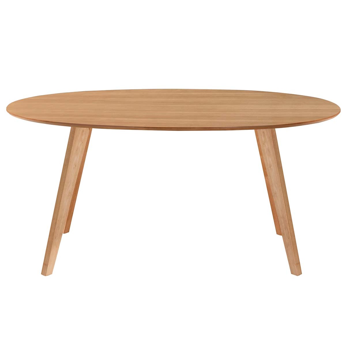 Table à manger design scandinave ovale chêne L160 cm MARIK vue1
