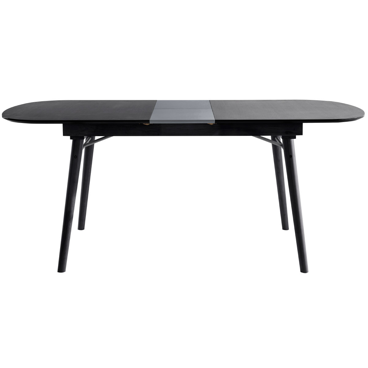 Table à manger extensible bois noir et gris L150-180 cm SHELDON vue1
