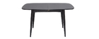 Table à manger extensible bois noir L130-160 cm NORDECO - Miliboo & Stéphane Plaza