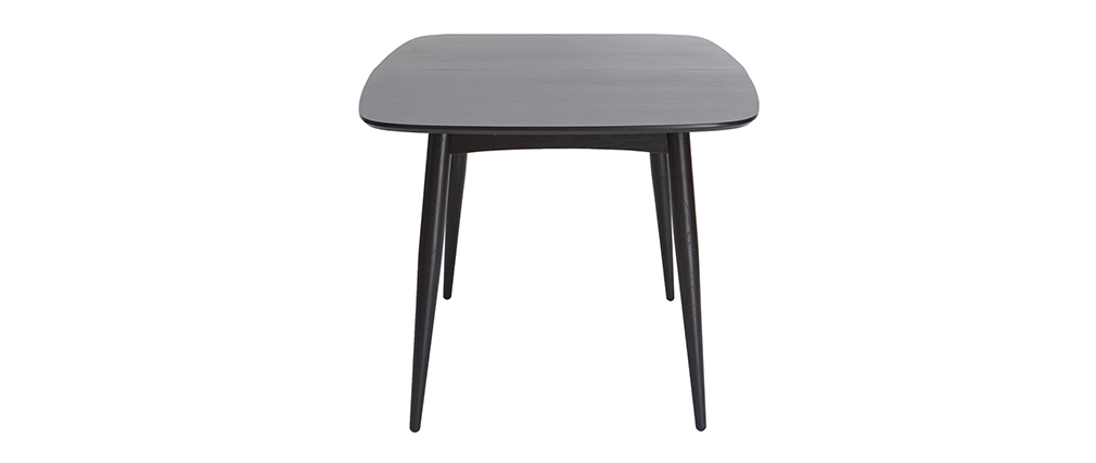 Table à manger extensible bois noir L130-160 cm NORDECO - Miliboo & Stéphane Plaza