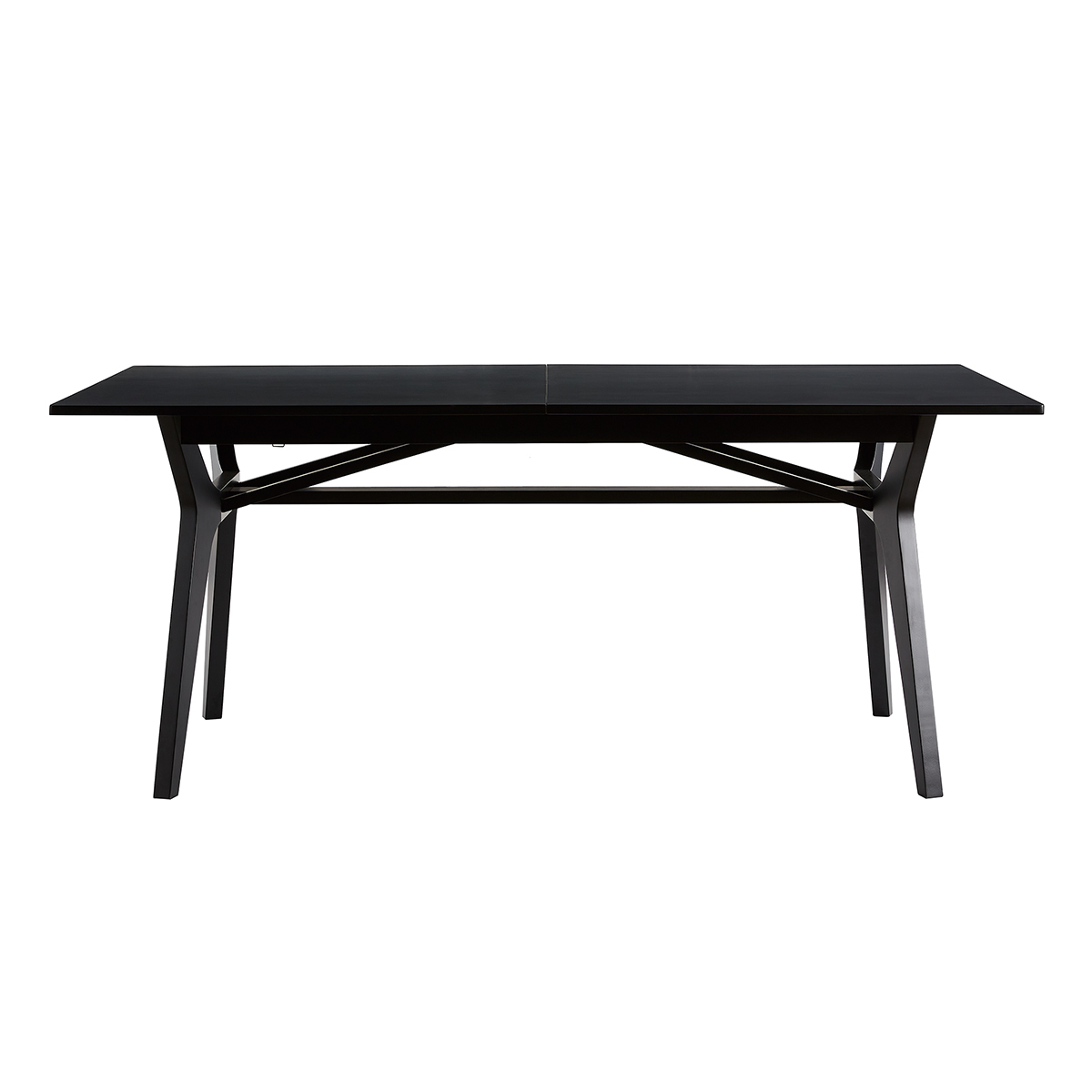 Table à manger extensible bois noir L180-220 cm FOSTER vue1