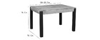 Table à manger extensible en acacia massif et métal noir L120-210 cm TRAP