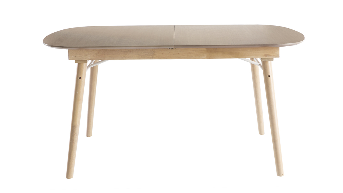 Table à manger extensible en bois clair L150-180 cm SHELDON