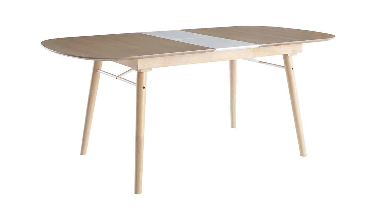 Table à manger extensible en bois clair L150-180 cm SHELDON