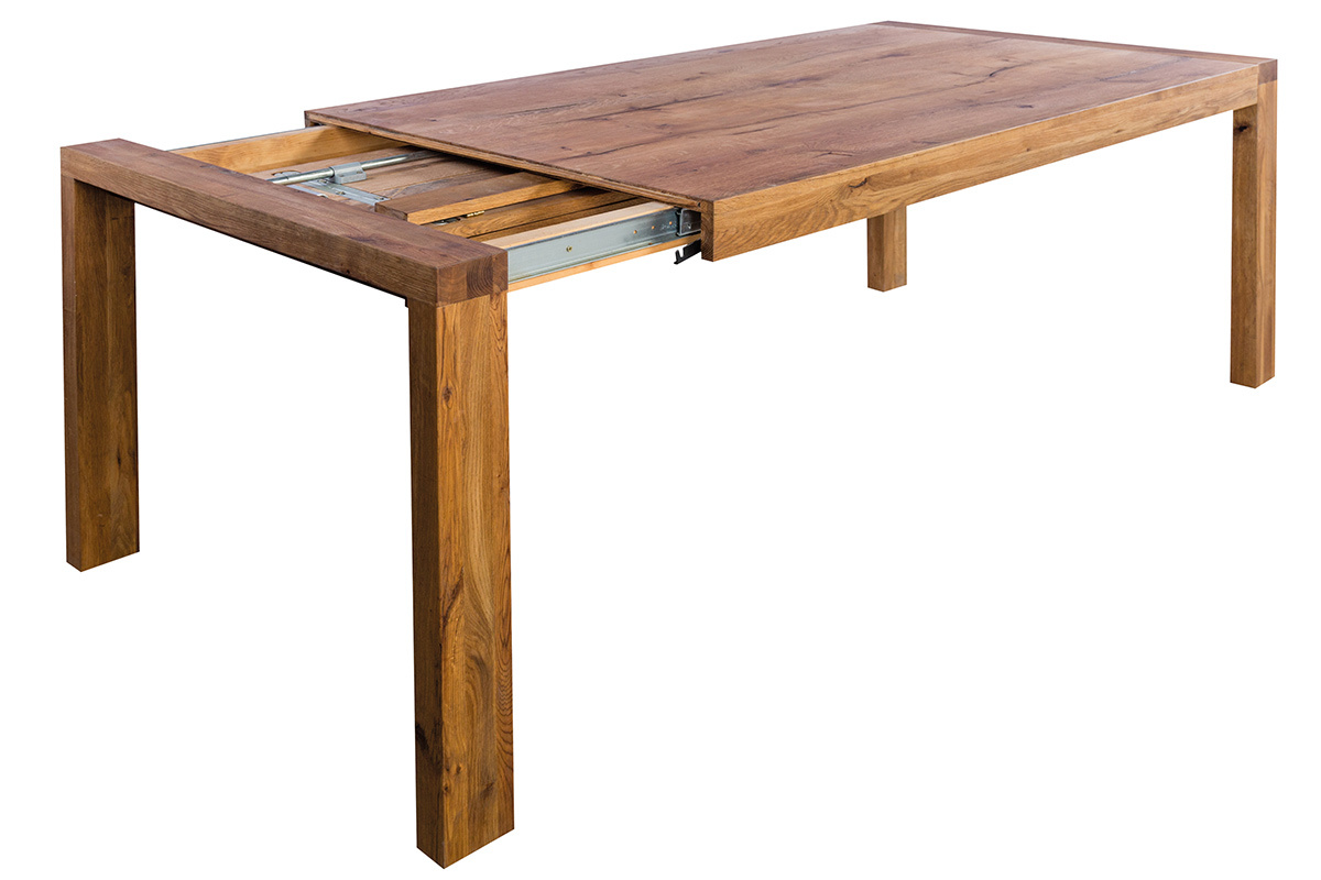 Table � manger extensible en ch�ne massif L180-230 cm RAW