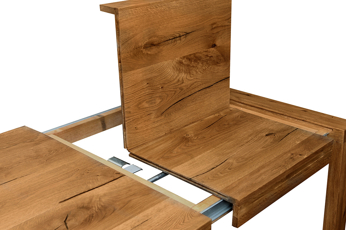 Table � manger extensible en ch�ne massif L180-230 cm RAW