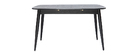Table à manger extensible noire L90-130 cm NORDECO