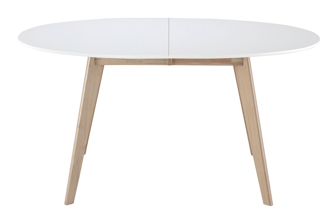 Table bois ovale extensible de salle à manger moderne - Elvira