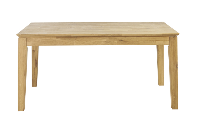 Table à manger extensible rectangulaire en bois clair chêne massif L160