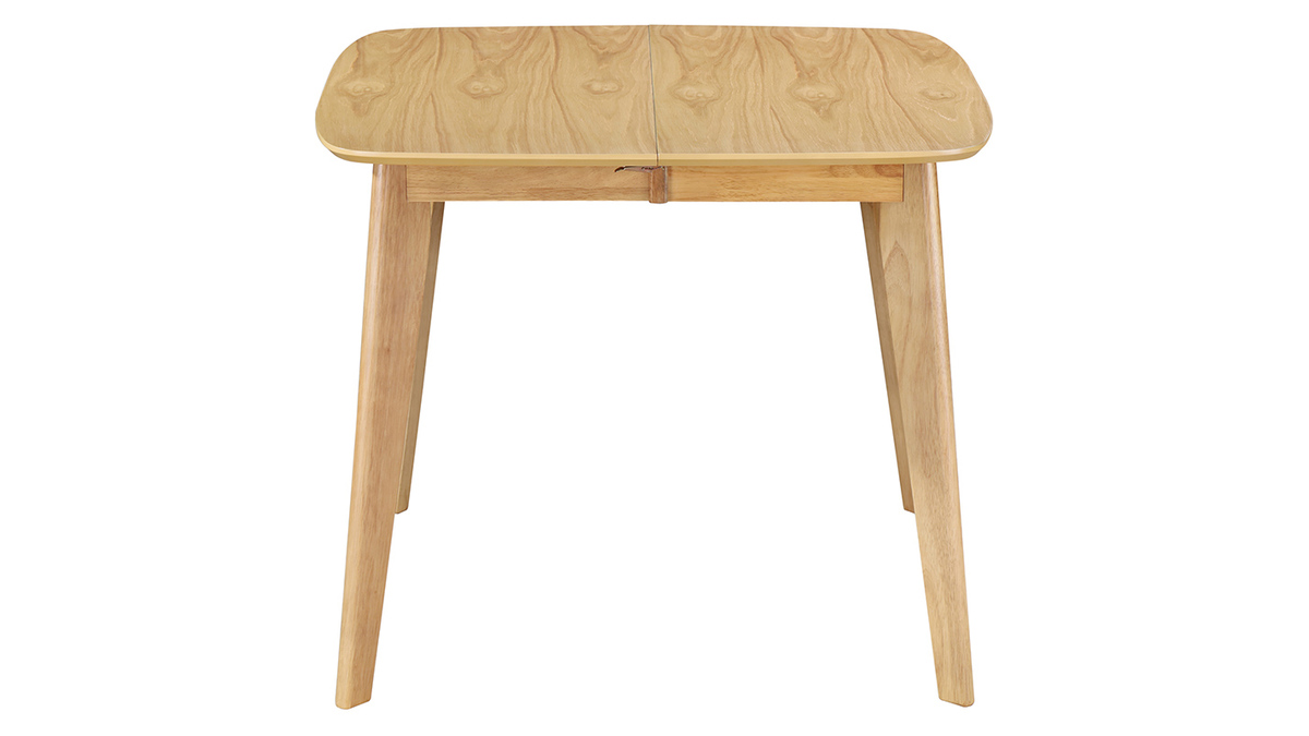 Table à manger extensible scandinave carrée placage chêne L90-130 cm LEENA