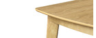 Table à manger extensible scandinave en bois clair L150-200 LEENA