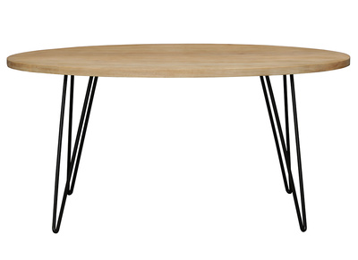 Table à manger ovale en bois manguier massif L160 cm VIBES