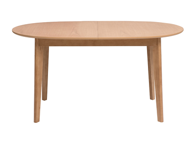 Table &agrave; manger ovale extensible en bois clair ch&ecirc;ne L150-200 cm ANSEL
