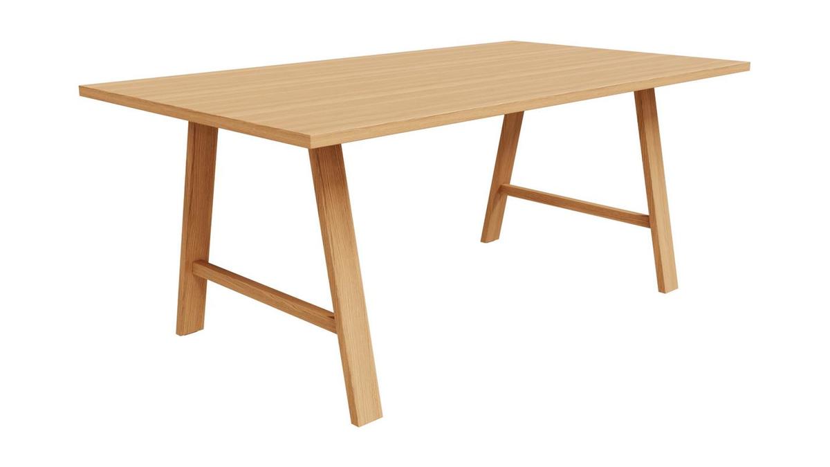Table à manger placage chêne L180 cm SAULE