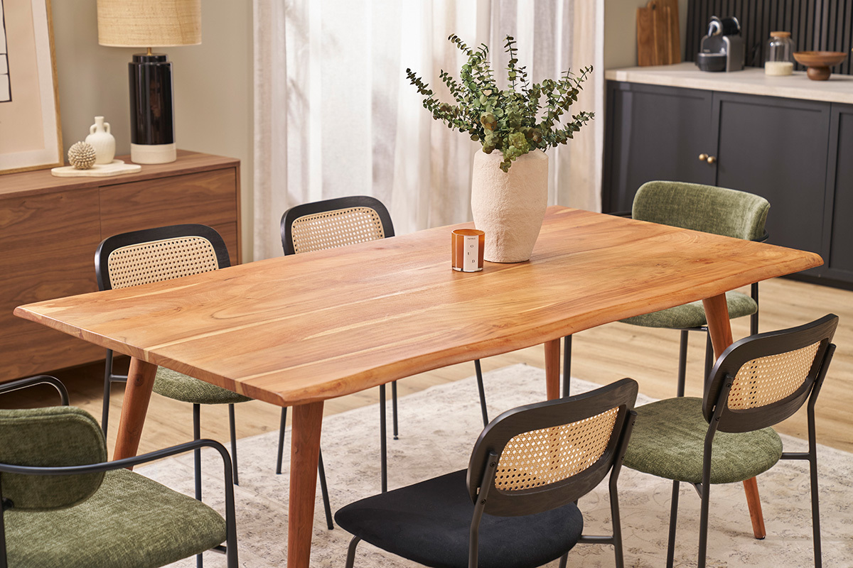 Table  manger rectangulaire en bois massif L175 cm SAVANA