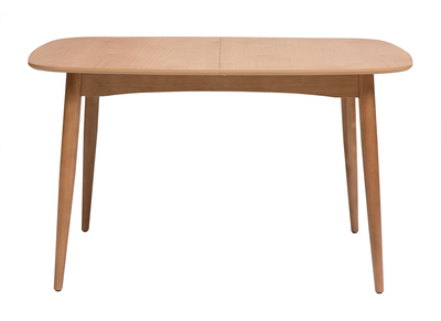 Table &agrave; manger rectangulaire extensible en bois clair ch&ecirc;ne L130-160 cm HELMA