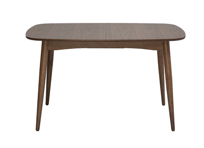 Table &agrave; manger rectangulaire extensible en bois fonc&eacute; noyer L130-160 cm HELMA